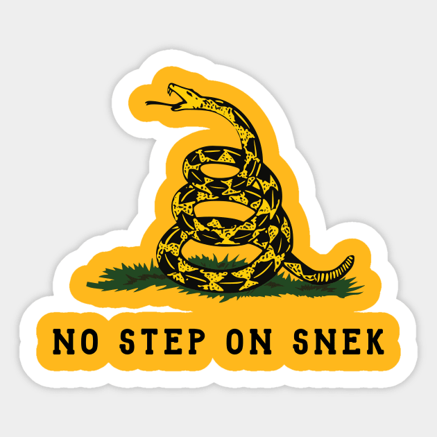 No Step On Snek T-Shirt Sticker by dumbshirts